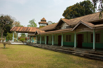 17th March, 2023, Kaziranga, Assam, India: Beautiful heritage bungalow Banasree Tourist Lodge of Assam Tourism at Kaziranga National Park, Assam