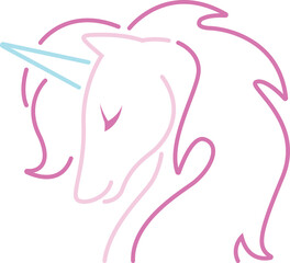 White unicorn icon