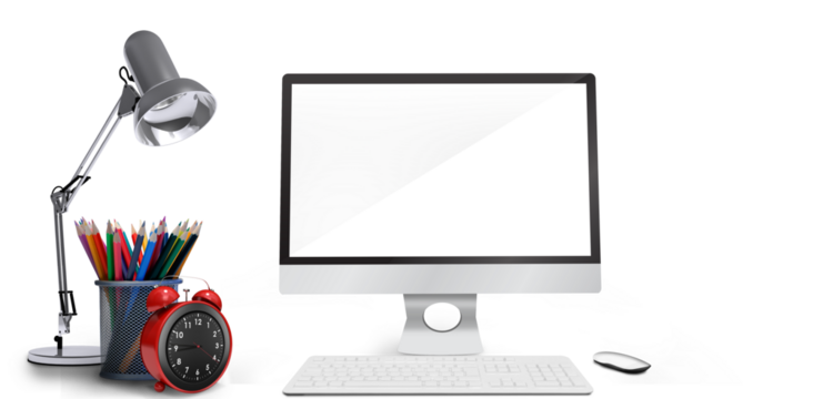 Alarm clock and lamp by computer