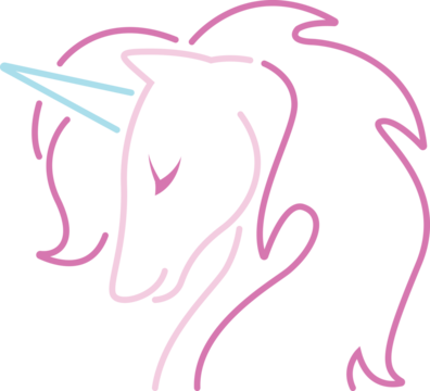 White unicorn icon