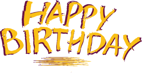 Happy birthday text icon