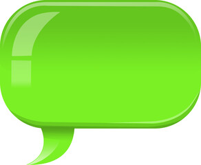Graphic image of green speech bubble symbol