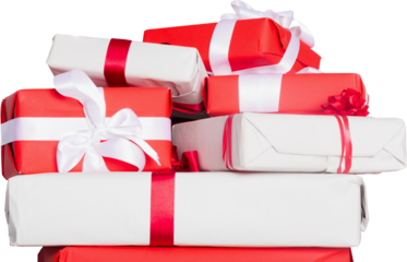 Red Christmas presents