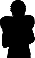 American football player over white background