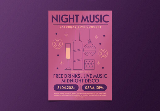 Night Music Flyer Layout