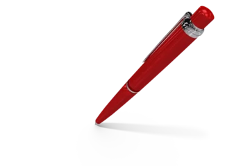 Fotobehang Digital image of red metallic ballpoint pen © vectorfusionart
