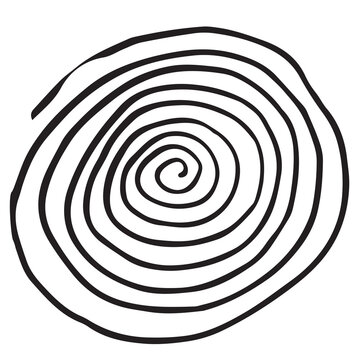 Spiral pattern over white background