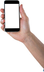 Close-up of cropped hand holding mobile