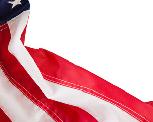 Close-up of striped American flag