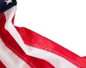Deurstickers Amerikaanse plekken Close-up of striped American flag