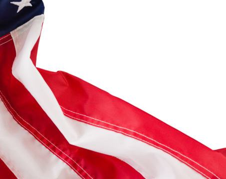 Close-up of striped American flag