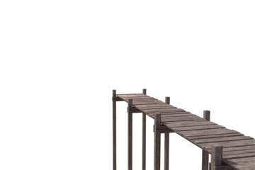 Digital composite image of wooden pier