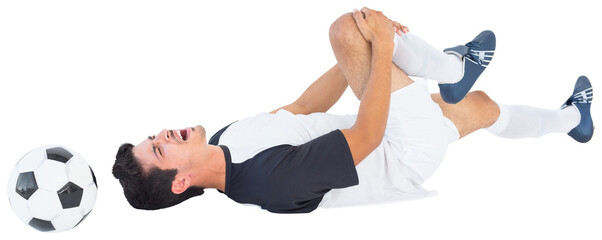 Hurt football player lying down © vectorfusionart