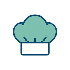 chef hat icon vector design template in white background