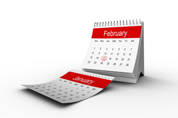 Illustrative image of February on calendar