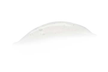 Transparent gel on a smear. Lubricant, gel, serum. Flowing, liquid, transparent. Isolated without background. PNG