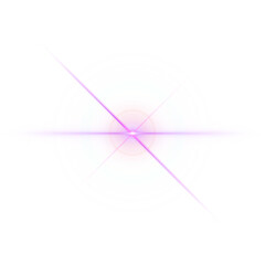 Abstract digital lighting effect sparkle shiny bright lens flare on transparent background.