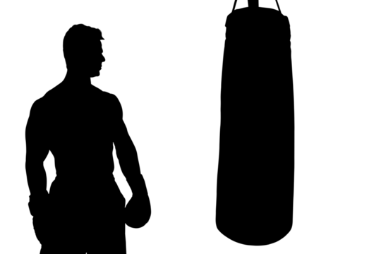 Digitally generated image of boxer - Powered by Adobe