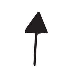 Upward arrow symbol on white background