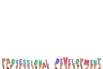 Hands holding up professional development