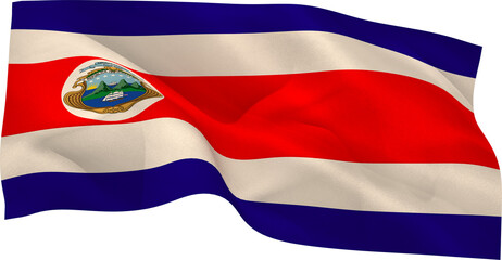 Costa rica flag waving