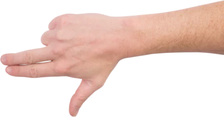 Gordijnen Hand gesturing on white background © vectorfusionart