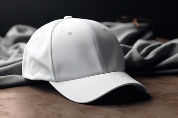 Blank white hat for mockup illustration with Generative AI