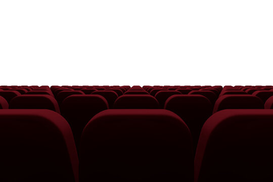 Close-up of seats in empty movie theater