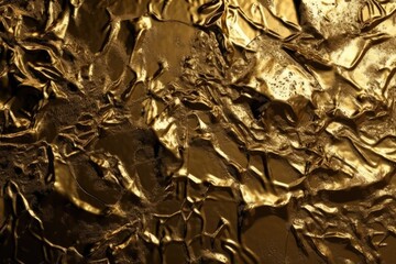 Gold Foil Wall Texture Close U. Generative AI