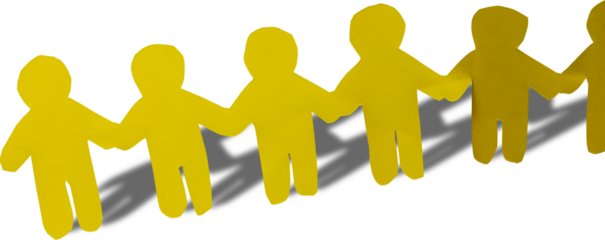 yellow hand holding paper