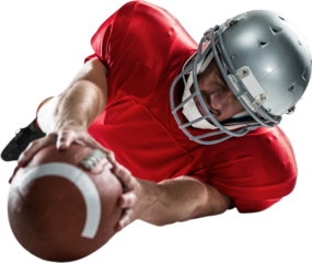 Sportsman struggling to catch the ball