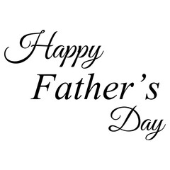 Stylish Happy Fathers day message on white background