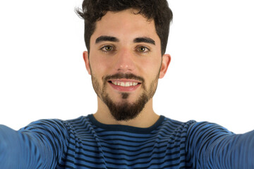 Fototapeta premium Casual man taking a selfie