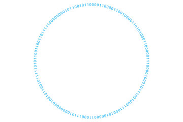 Binary numbers forming circle