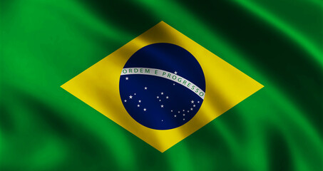 Brazil waving flag background