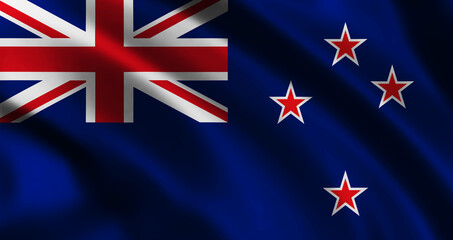 New Zealand flag waving  Background
