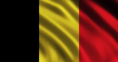 Belgium flag waving  Background