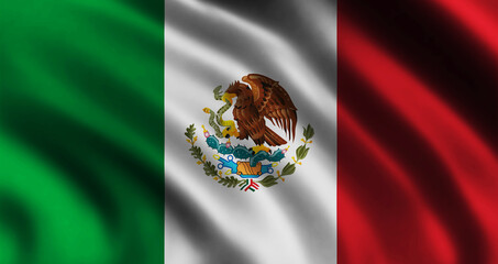 Mexico flag waving  Background