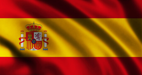 Spain flag waving Background