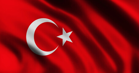 Turkey flag waving Background
