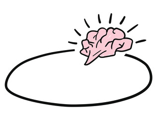 Digitally composite image of human brain with shape