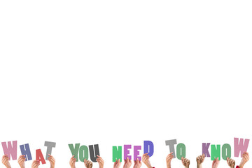 Hands holding up what you need to know