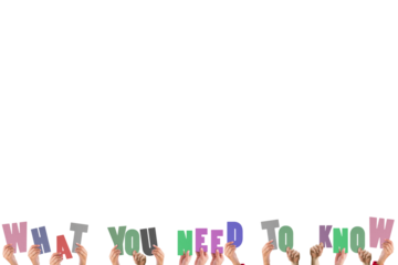 Hands holding up what you need to know