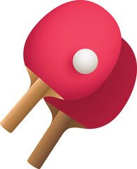 Table tennis racket and ball icon