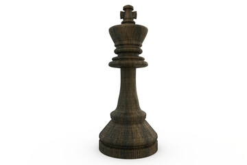 Fototapeta na wymiar Black king chess piece