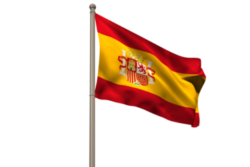 Digitally generated spain national flag