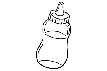 Illustration of baby milk bottle
