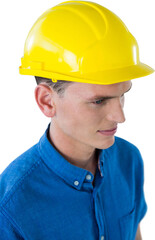Engineer wearing yellow hard hat