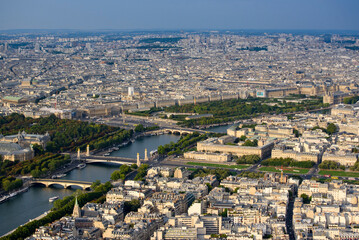 Fototapeta premium Aerial view of Paris, France