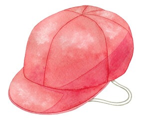 紅白帽子(赤側)のイラスト